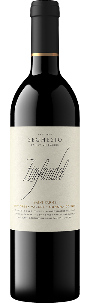 Seghesio Family Vineyards Saini Farms Zinfandel Wine Bottle